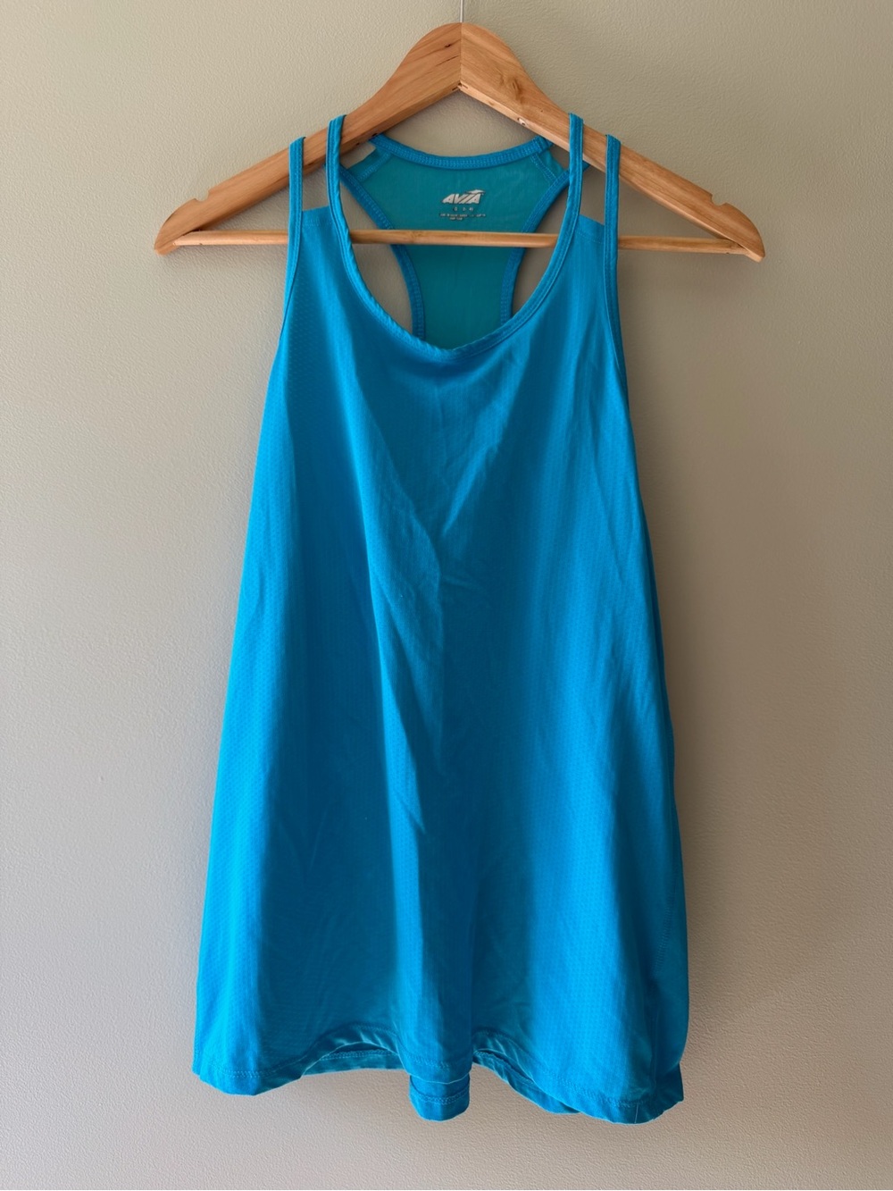 Avia Turquoise Blue Double-Strap Athletic Tank Top - Picture 4 of 4